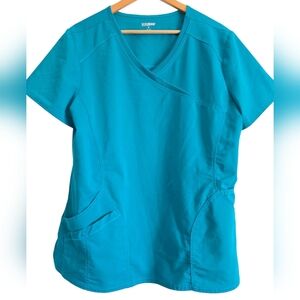Scrubstar Trqouise Short Sleeve Scrub Top Size XL